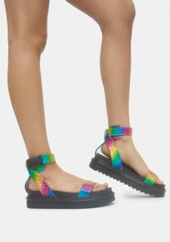 Lemon Drop By Privileged Rainbow Kassandra Gladiator Sandals