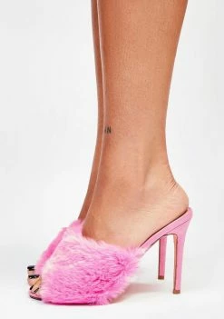 Lemon Drop By Privileged Pink Shellie Fluffy Heels