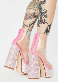 Outlet β Lemon Drop By Privileged Pink Brandie Rhinestone π Heels Platforms π₯° 7 Lemon Drop By Privileged Pink Brandie Rhinestone Heels Platforms
