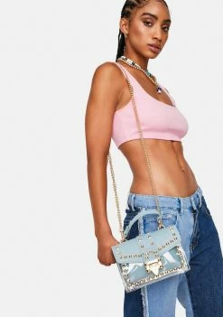 Lemon Drop By Privileged Edge Studded Handbag Bags & Wallets