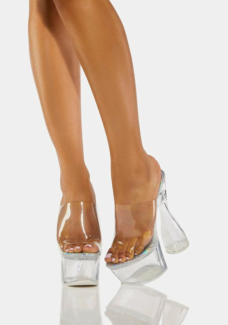 Cheap π Lemon Drop By Privileged Amaranth Clear Platform π Heels π― 3 Lemon Drop By Privileged Amaranth Clear Platform Heels