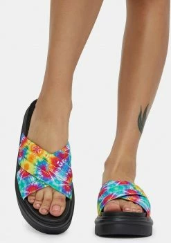 Lemon Drop By Privileged Tie Dye Janinent Slide Sandals