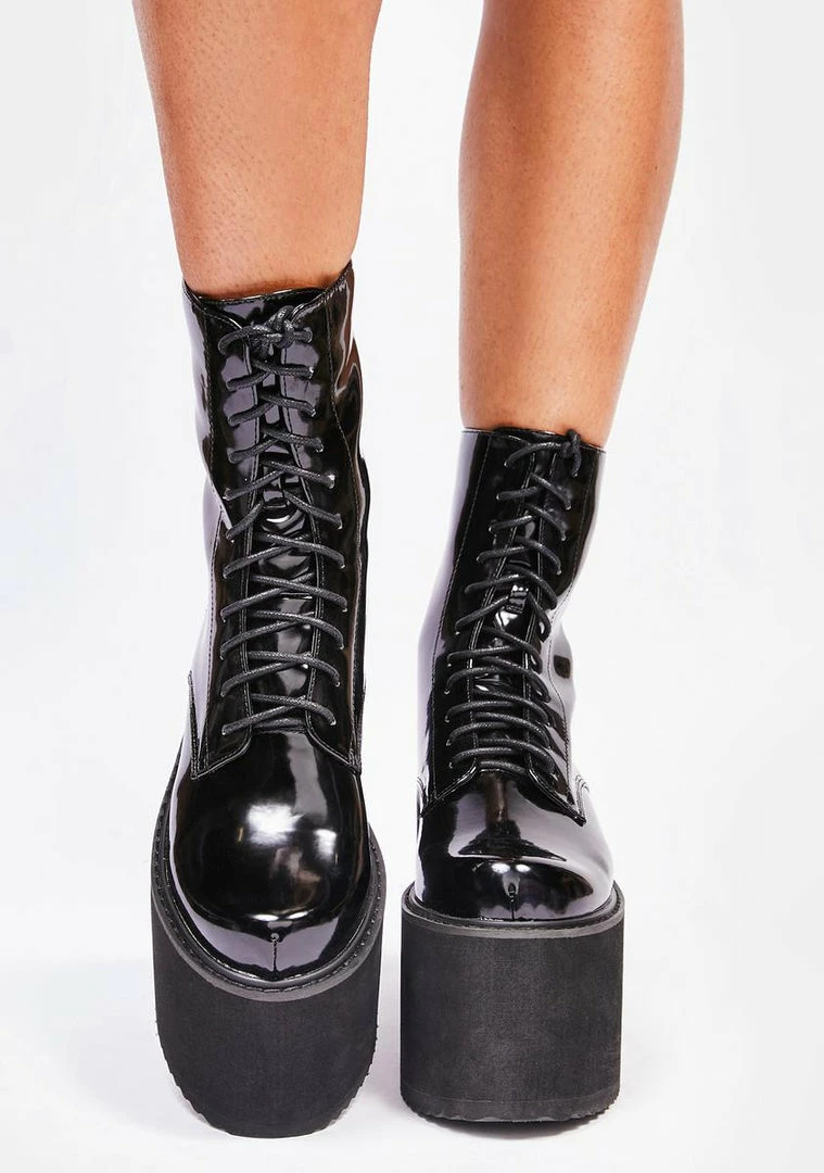 Top 10 π Lemon Drop By Privileged Black Melissa Platform π₯Ύ Boots π 3 Lemon Drop By Privileged Black Melissa Platform Boots