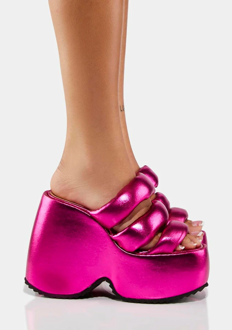 Hot Sale π Lemon Drop By Privileged Fuchsia Winter Platform π©΄ Sandals βοΈ 2 Lemon Drop By Privileged Fuchsia Winter Platform Sandals