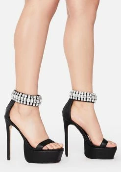 Lemon Drop By Privileged Platforms Black Paean Platform Heels