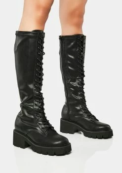 Lemon Drop By Privileged Bobbi Knee-High Combat Boots