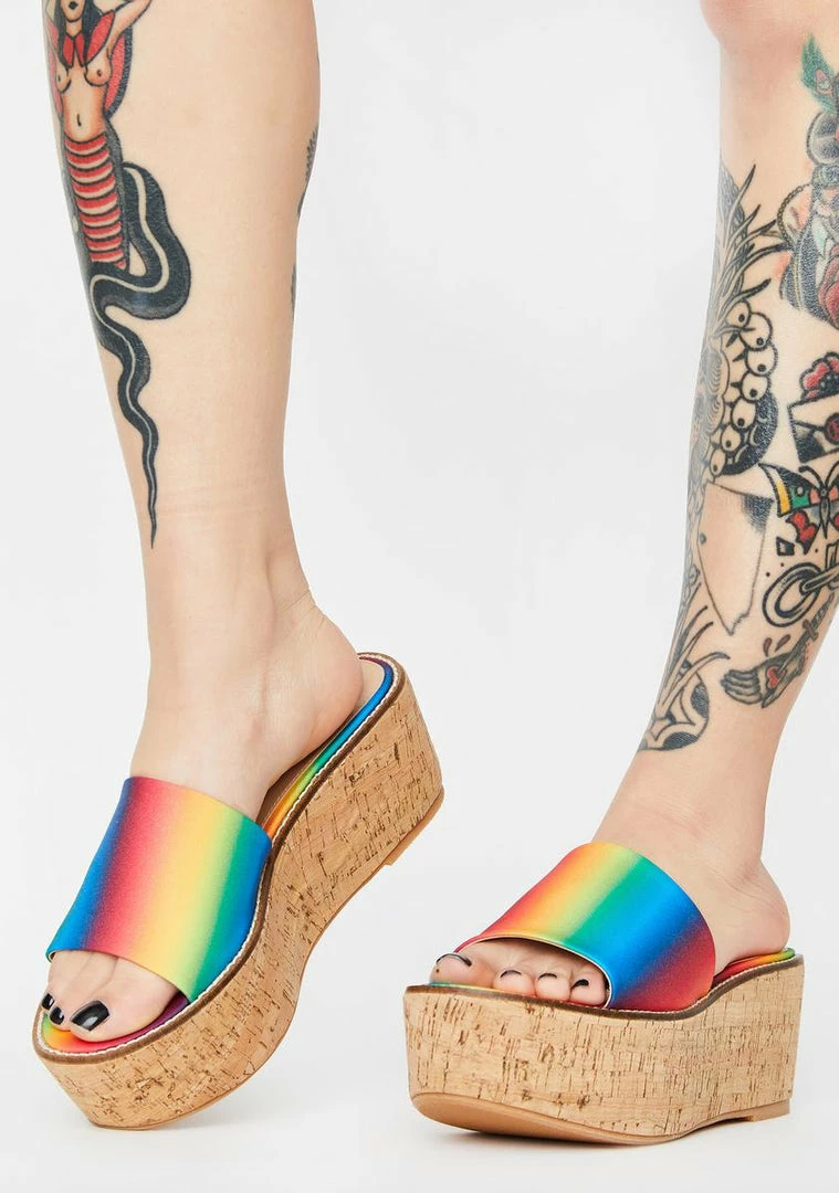 Best Sale π Lemon Drop By Privileged Rainbow Fiji Platform π©΄ Sandals β¨ 1 Lemon Drop By Privileged Rainbow Fiji Platform Sandals