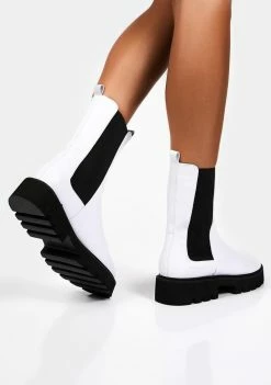 Lemon Drop By Privileged White Printed Ankle Boots