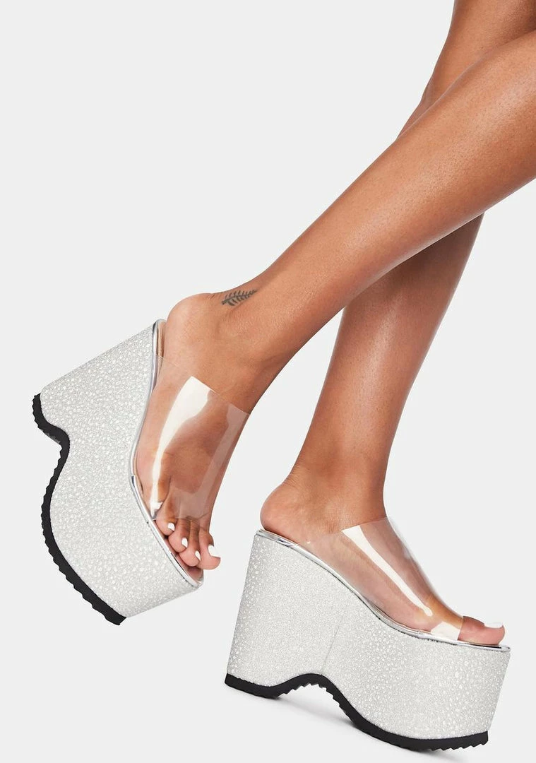 Best Pirce π Lemon Drop By Privileged Silver Leanne Platform π©΄ Sandals π 1 Lemon Drop By Privileged Silver Leanne Platform Sandals