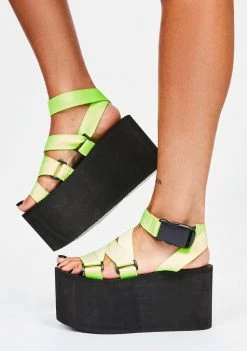 Lemon Drop By Privileged Yellow Lullaby Platform Sandals