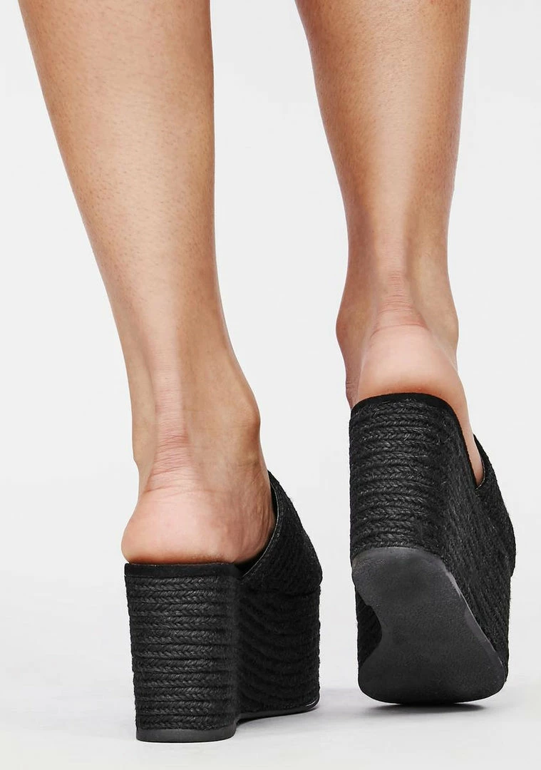 Best Sale π Lemon Drop By Privileged Black Wafa Platform π©΄ Sandals π 4 Lemon Drop By Privileged Black Wafa Platform Sandals