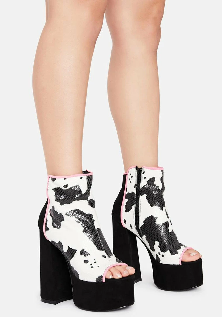 Wholesale π Lemon Drop By Privileged Cow Print Cacie Platform π Heels Platforms β¨ 4 Lemon Drop By Privileged Cow Print Cacie Platform Heels Platforms