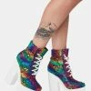 Lemon Drop By Privileged Rainbow Uileam Platform Boots