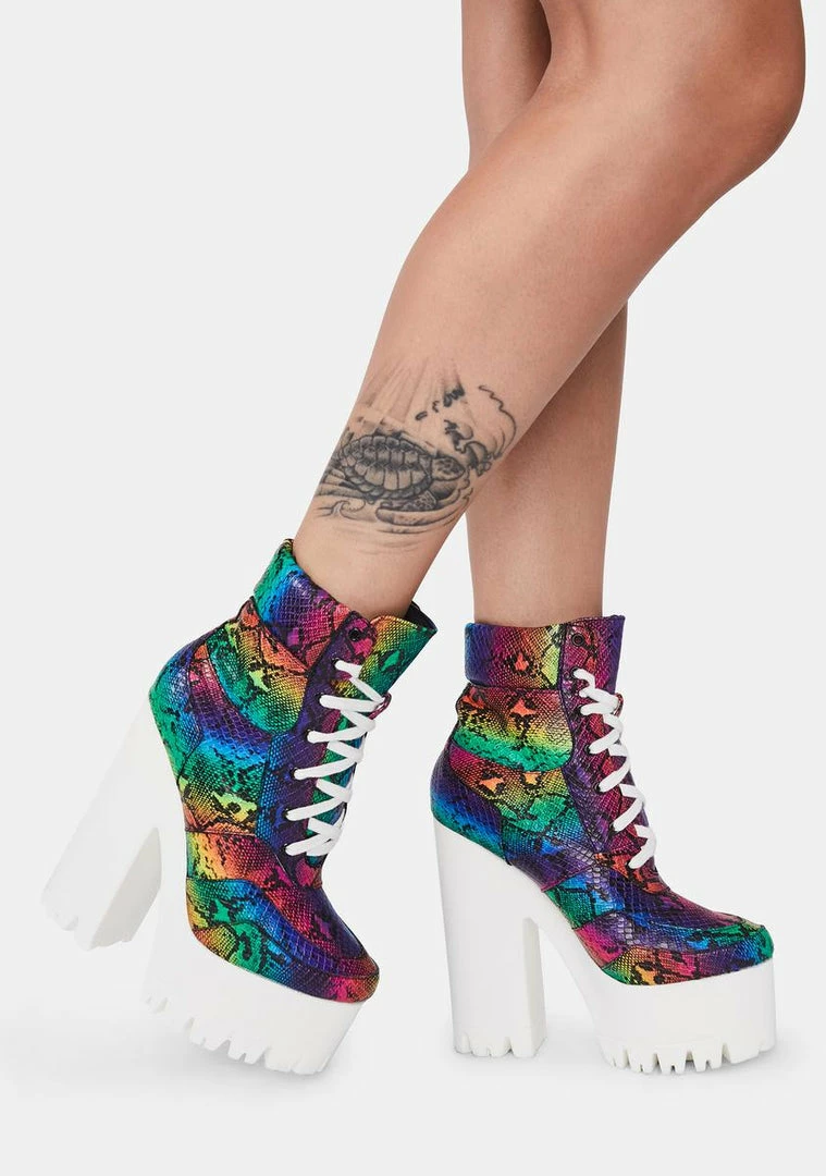 Promo π€© Lemon Drop By Privileged Rainbow Uileam Platform π₯Ύ Boots π₯° 1 Lemon Drop By Privileged Rainbow Uileam Platform Boots