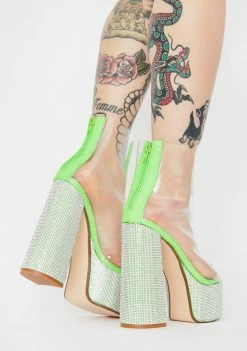 Lemon Drop By Privileged Brandie Rhinestone Heels