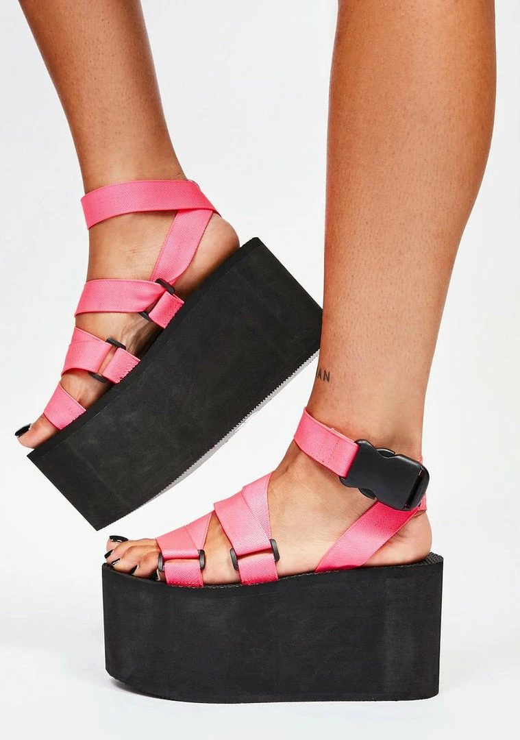 Cheap π₯ Lemon Drop By Privileged Pink Lullaby Platform π©΄ Sandals π€© 1 Lemon Drop By Privileged Pink Lullaby Platform Sandals