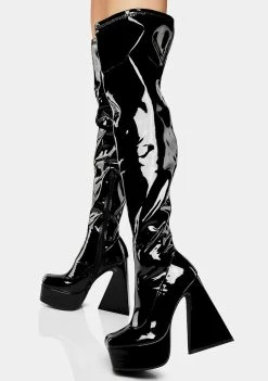 Lemon Drop By Privileged Ginsburg Thigh-High Platform Boots