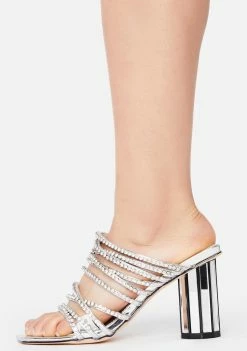 Lemon Drop By Privileged Silver Tendence Block Heels