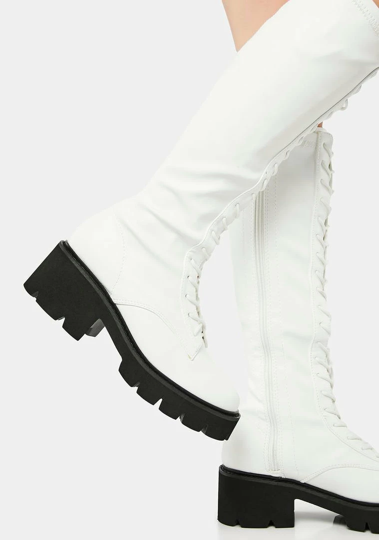 Flash Sale π Lemon Drop By Privileged Knee High π₯Ύ Boots White Bobbi Knee-High π₯Ύ Boots π₯ 4 Lemon Drop By Privileged Knee High Boots White Bobbi Knee-High Boots