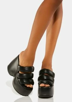 Cheap β€οΈ Lemon Drop By Privileged Black Winter Platform π©΄ Sandals π 9 Lemon Drop By Privileged Black Winter Platform Sandals