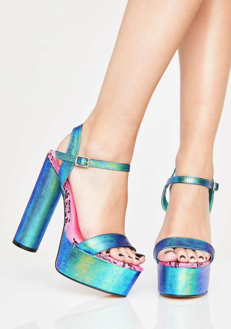 Outlet π Lemon Drop By Privileged Aqua Poisoned Lover Platform π Heels π 1 Lemon Drop By Privileged Aqua Poisoned Lover Platform Heels