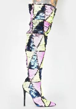 Lemon Drop By Privileged Yasmania Thigh High Boots