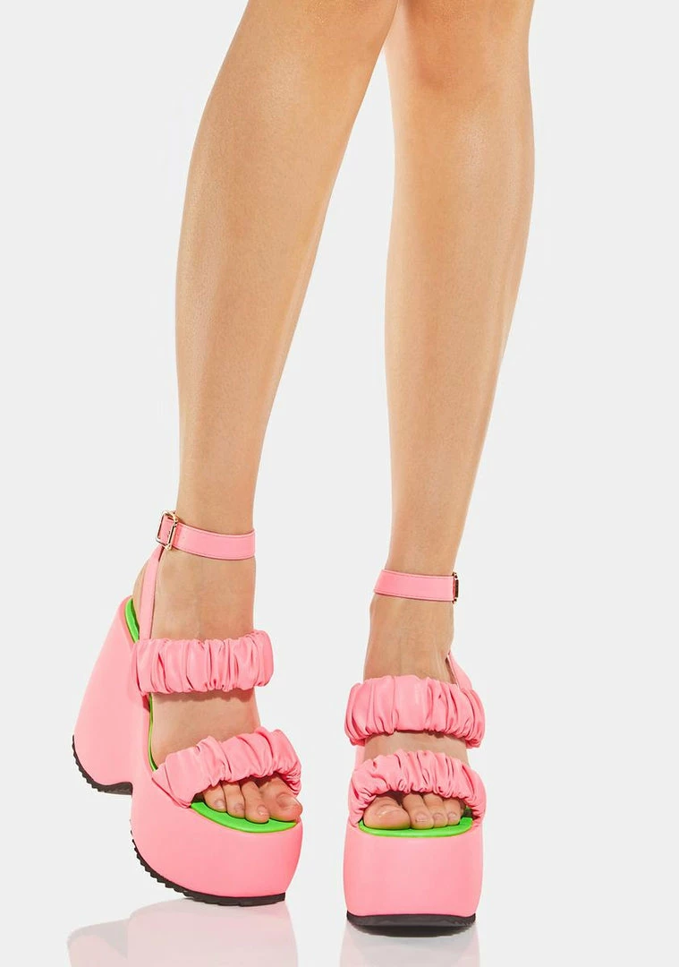 Flash Sale π Lemon Drop By Privileged Pink Egey Platform π©΄ Sandals π― 3 Lemon Drop By Privileged Pink Egey Platform Sandals