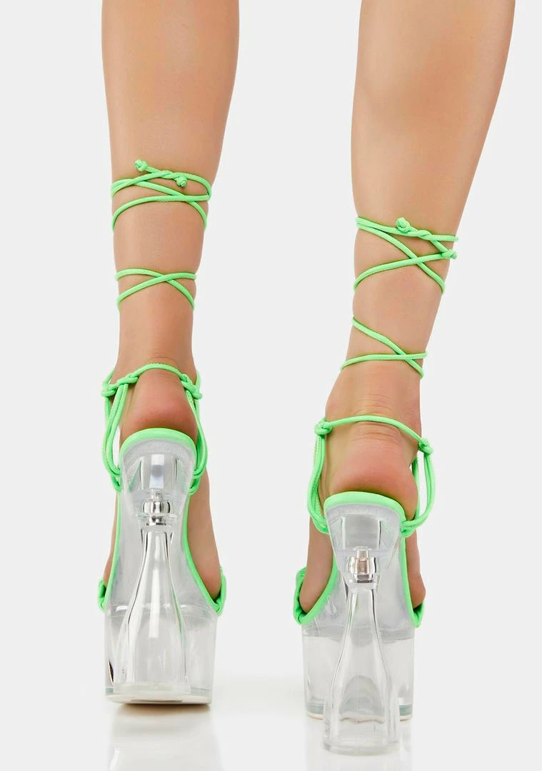 Cheapest π₯° Lemon Drop By Privileged Neon Green Inez Platform π Heels π 5 Lemon Drop By Privileged Neon Green Inez Platform Heels