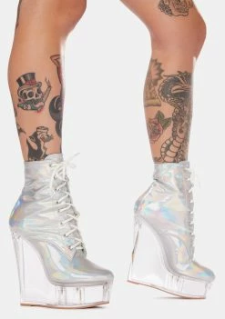 Lemon Drop By Privileged Silver Loyola Wedges