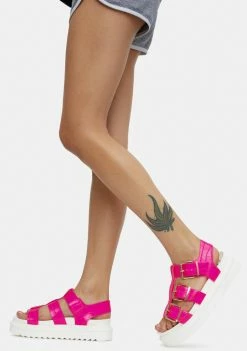 Lemon Drop By Privileged Pink Laeticia Gladiator Sandals