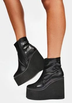 Lemon Drop By Privileged Black Jenness Platform Boots Platforms