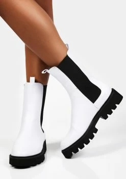 Lemon Drop By Privileged White Printed Ankle Boots