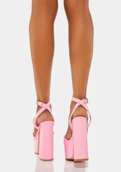 Lemon Drop By Privileged Pink Ruduki Platform Heels