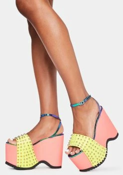 Lemon Drop By Privileged Platforms Areal Platform Heels