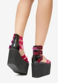 Outlet π Lemon Drop By Privileged Platforms Fuchsia Pest Platform π©΄ Sandals π 7 Lemon Drop By Privileged Platforms Fuchsia Pest Platform Sandals