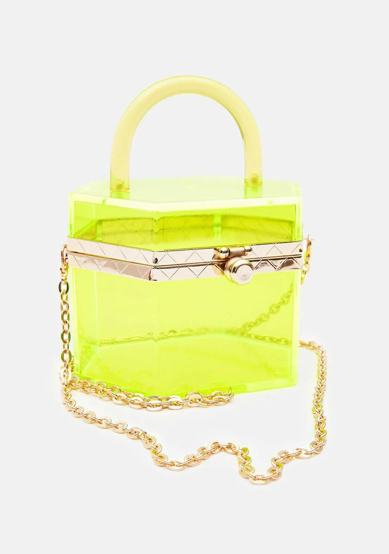 Best deal 𧨠Lemon Drop By Privileged Neon Yellow Marcie Acrylic π Handbag 𧨠3 Lemon Drop By Privileged Neon Yellow Marcie Acrylic Handbag