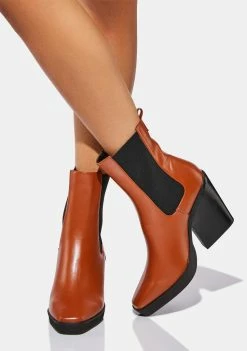 Cheapest 😍 Lemon Drop By Privileged Mocha Salena Ankle 🥾 Boots ❤️ 9 Lemon Drop By Privileged Mocha Salena Ankle Boots