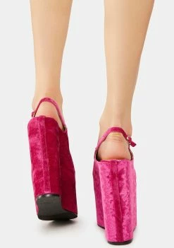 Lemon Drop By Privileged Fuchsia Admire Platform Wedges