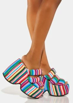 Lemon Drop By Privileged Platforms Winter Platform Sandals