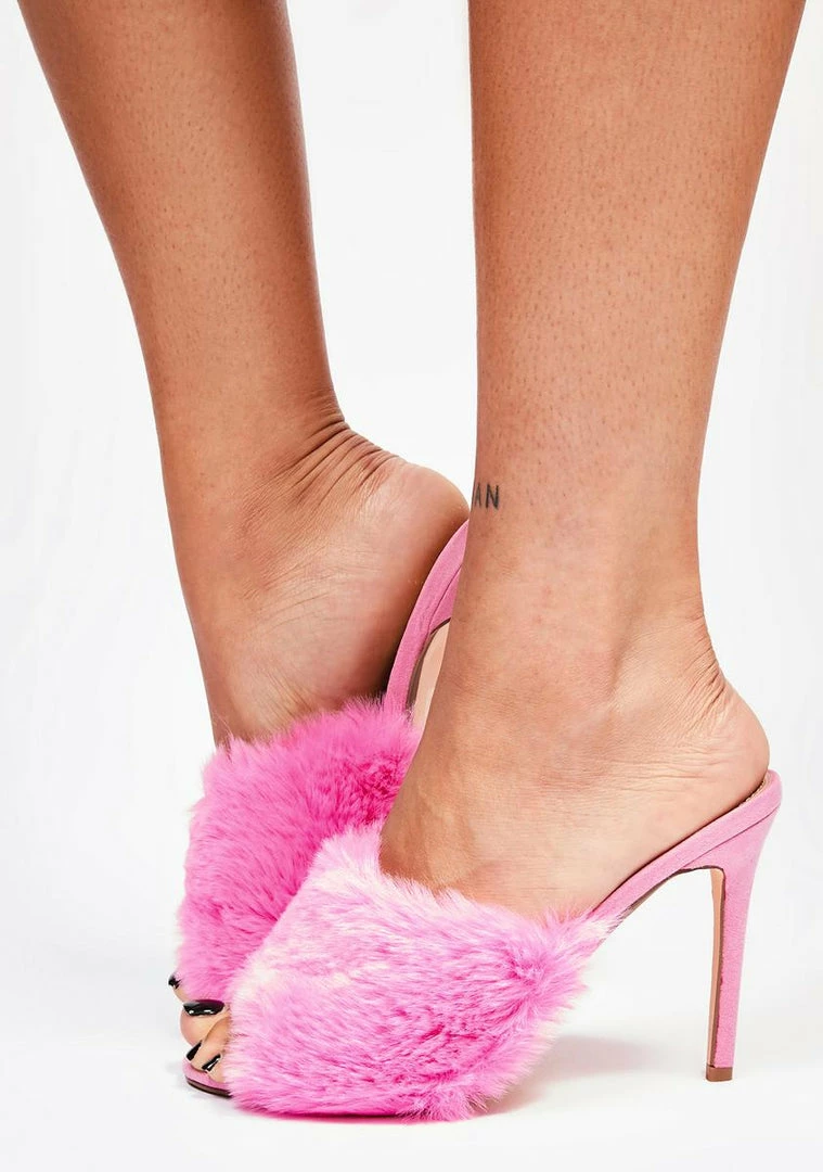 Discount π Lemon Drop By Privileged Pink Shellie Fluffy π Heels π 1 Lemon Drop By Privileged Pink Shellie Fluffy Heels