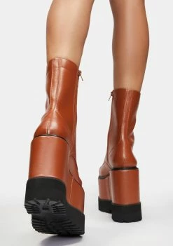 Cheap π Lemon Drop By Privileged Cognac Dizzy Platform π₯Ύ Boots 𧨠7 Lemon Drop By Privileged Cognac Dizzy Platform Boots
