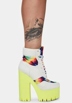 Lemon Drop By Privileged White Uileam Platform Boots Platforms