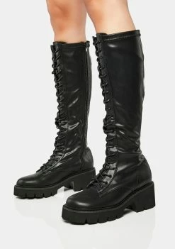 Lemon Drop By Privileged Bobbi Knee-High Combat Boots