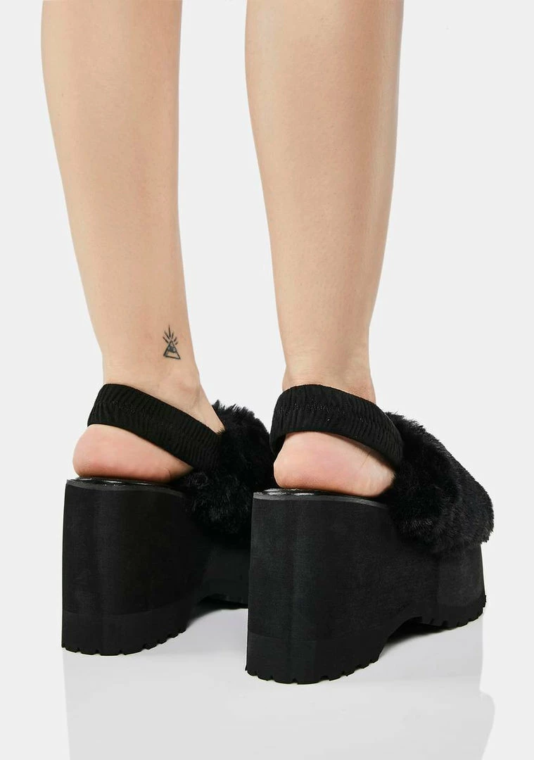 Best Pirce π€© Lemon Drop By Privileged Platform π©΄ Sandals Paladin Faux Fur π©΄ Sandals π― 5 Lemon Drop By Privileged Platform Sandals Paladin Faux Fur Sandals