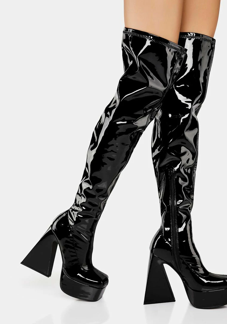 Wholesale π― Lemon Drop By Privileged Ginsburg Thigh-High Platform π₯Ύ Boots π 1 Lemon Drop By Privileged Ginsburg Thigh-High Platform Boots