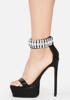Lemon Drop By Privileged Platforms Black Paean Platform Heels