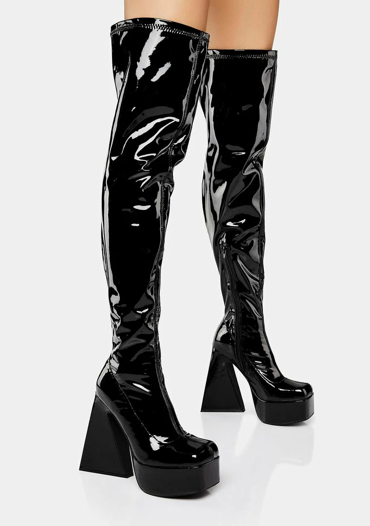 Wholesale π― Lemon Drop By Privileged Ginsburg Thigh-High Platform π₯Ύ Boots π 3 Lemon Drop By Privileged Ginsburg Thigh-High Platform Boots