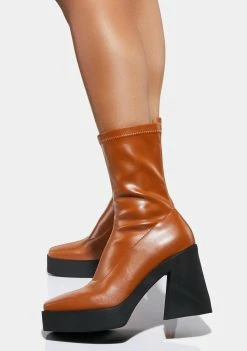 Lemon Drop By Privileged Camel Colby Ankle Boots Boots & Booties