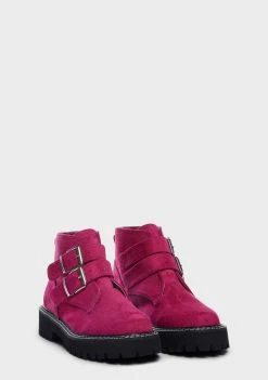 Lemon Drop By Privileged Boots & Booties Fuchsia Flippen Ankle Boots