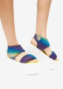 Lemon Drop By Privileged Blue Bibestie Platform Sandals Platforms